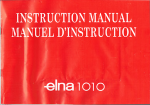 Elna 1010 Instruction Book