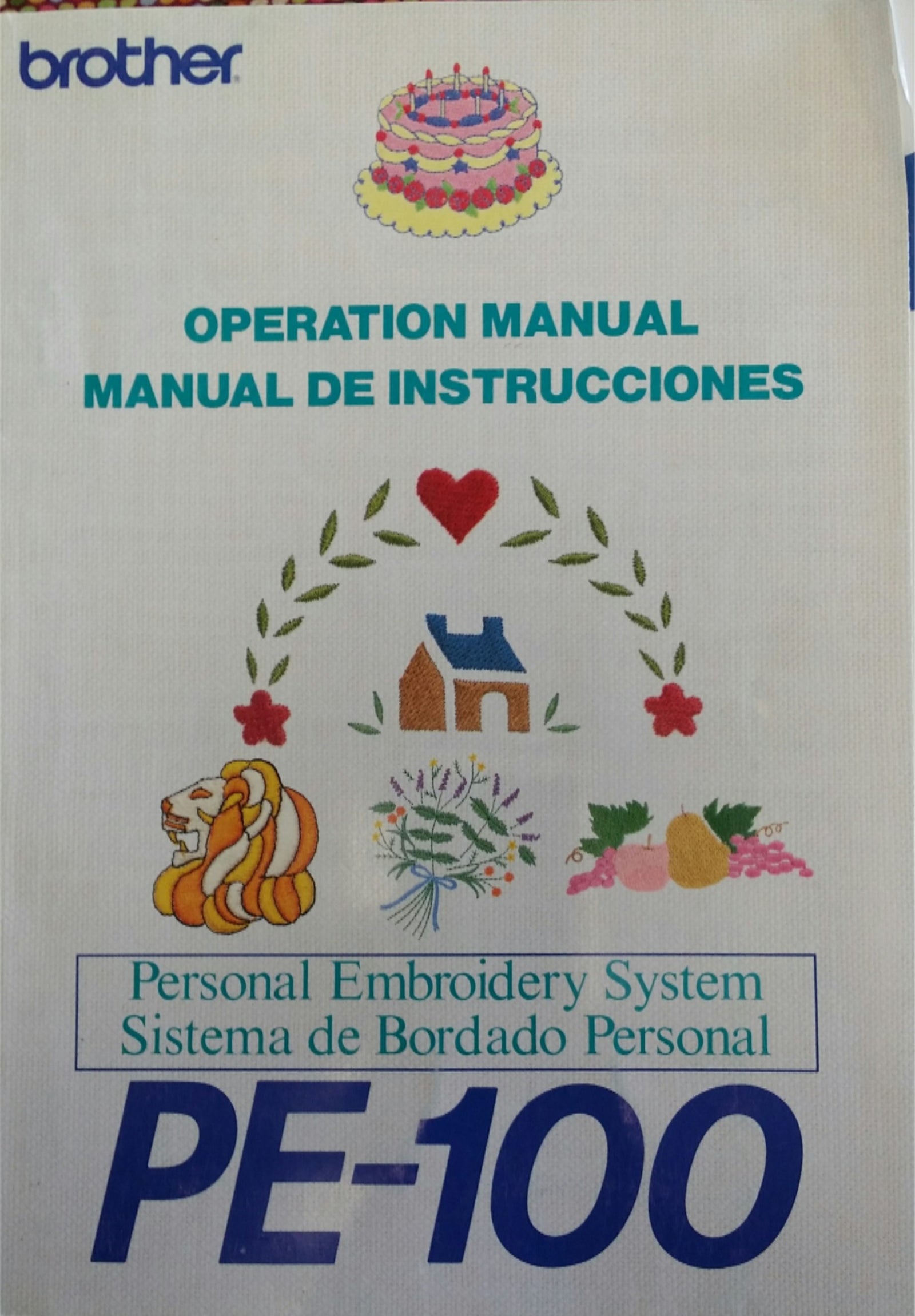 Brother PE-100 Instruction Book