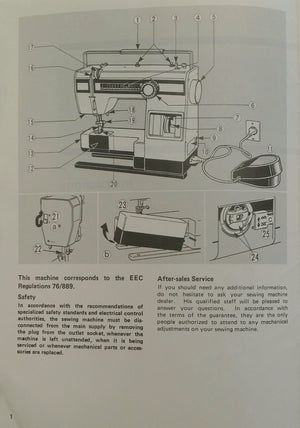 Elna 1400 Instruction Book