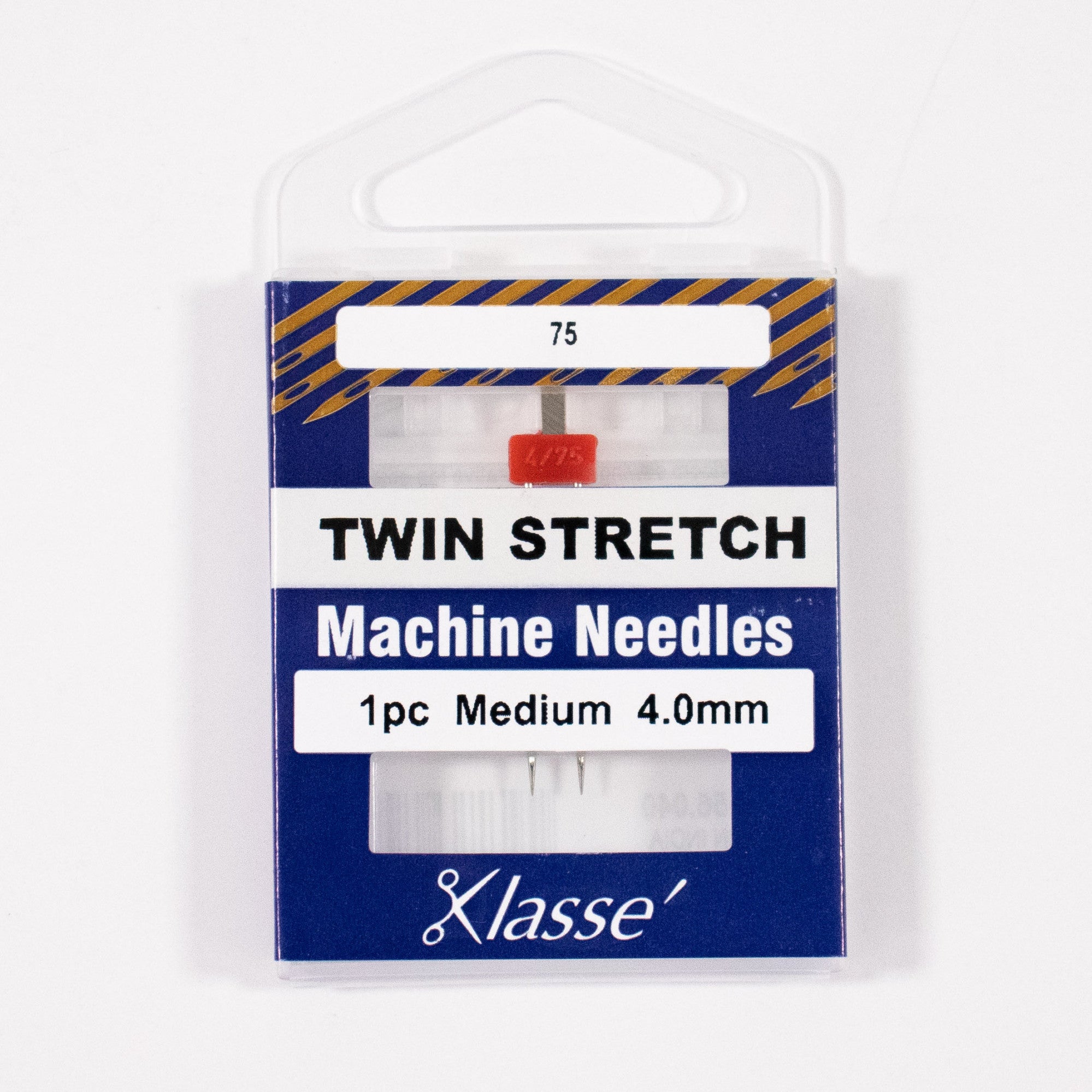 Twin Stretch Needle 4.0mm wide, Size 75/11, Pkg.1