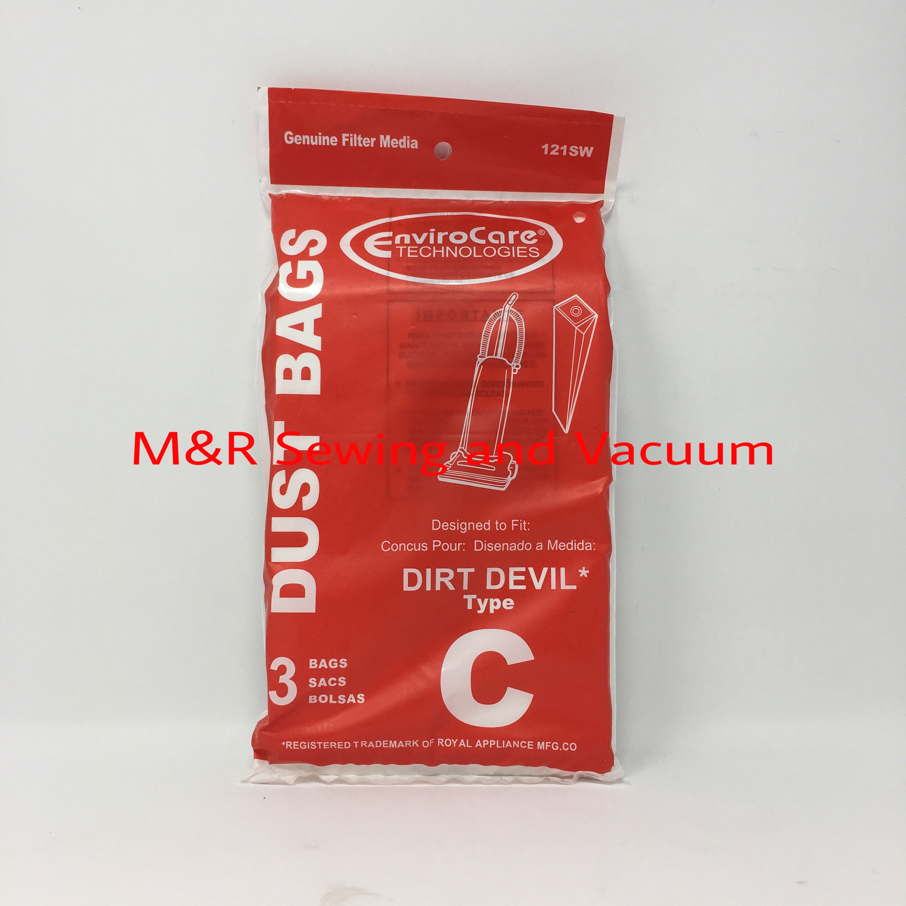 Type C Dirt Devil Replacement Bags - 3/pk