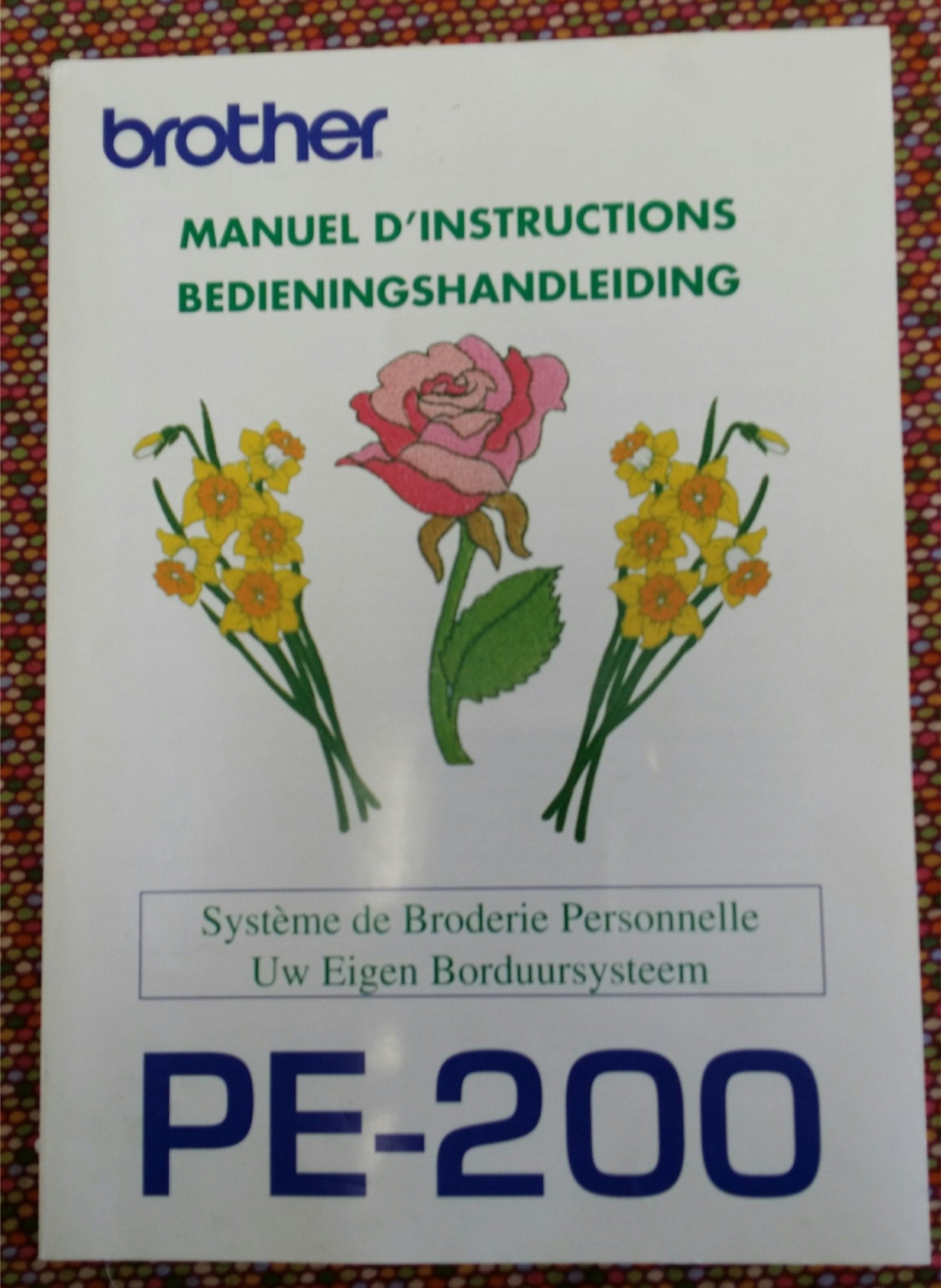 Brother PE-200 Instruciton Book - French/Dutch