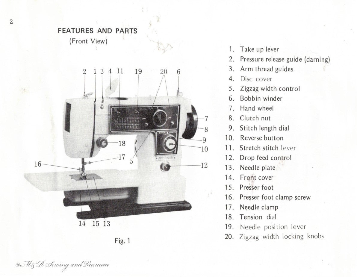 Instruction Manual, Dressmaker S-9000