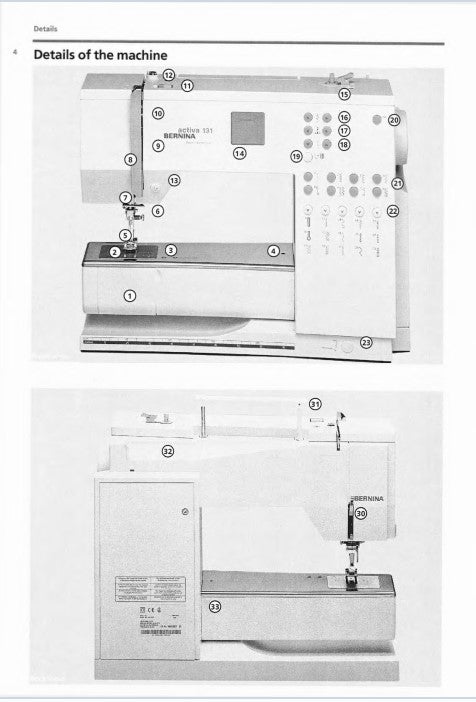 Instruction Manual Bernina 130, 131, 140