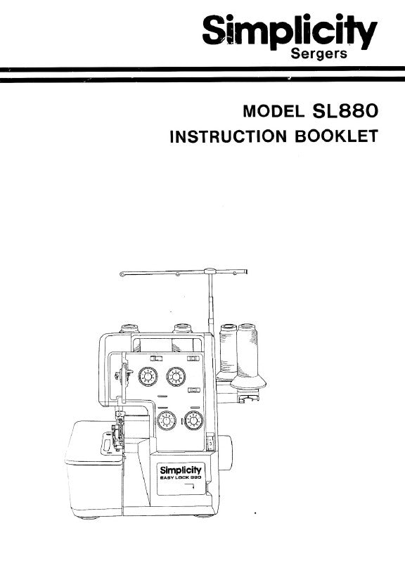 Simplicity SL880 Instruction Manual