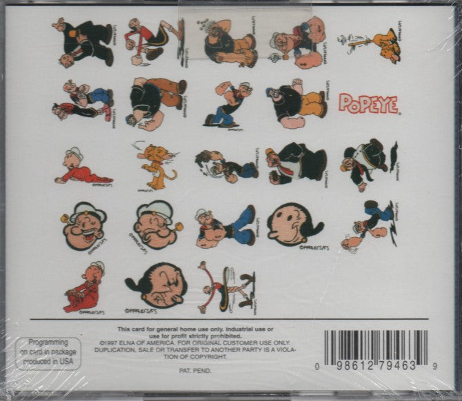 Elna Embroidery Card, Popeye,