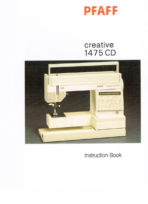 Pfaff Creative 1475 CD Manual