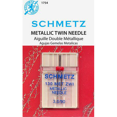 Schmetz Twin Metallic Needle - 3.0mm/90