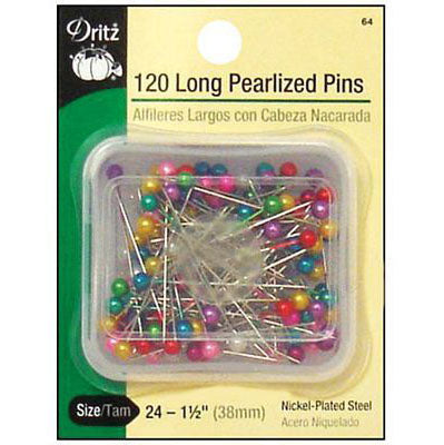Long Pearlized Pins 1-1/2"120c, D64, [900]