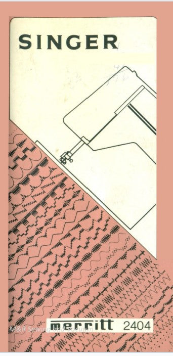 Instruction Manual, Singer 2404