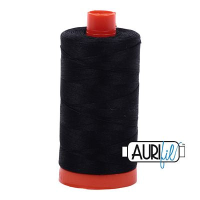 Aurifil 50 weight Cotton Thread, Black-2692