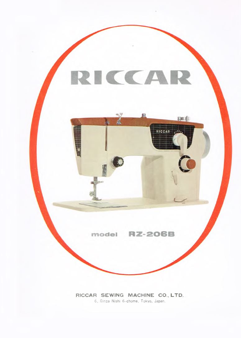 Riccar RZ-206B Instruction Manual