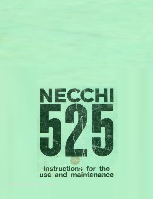 Instruction Manual, Necchi 525