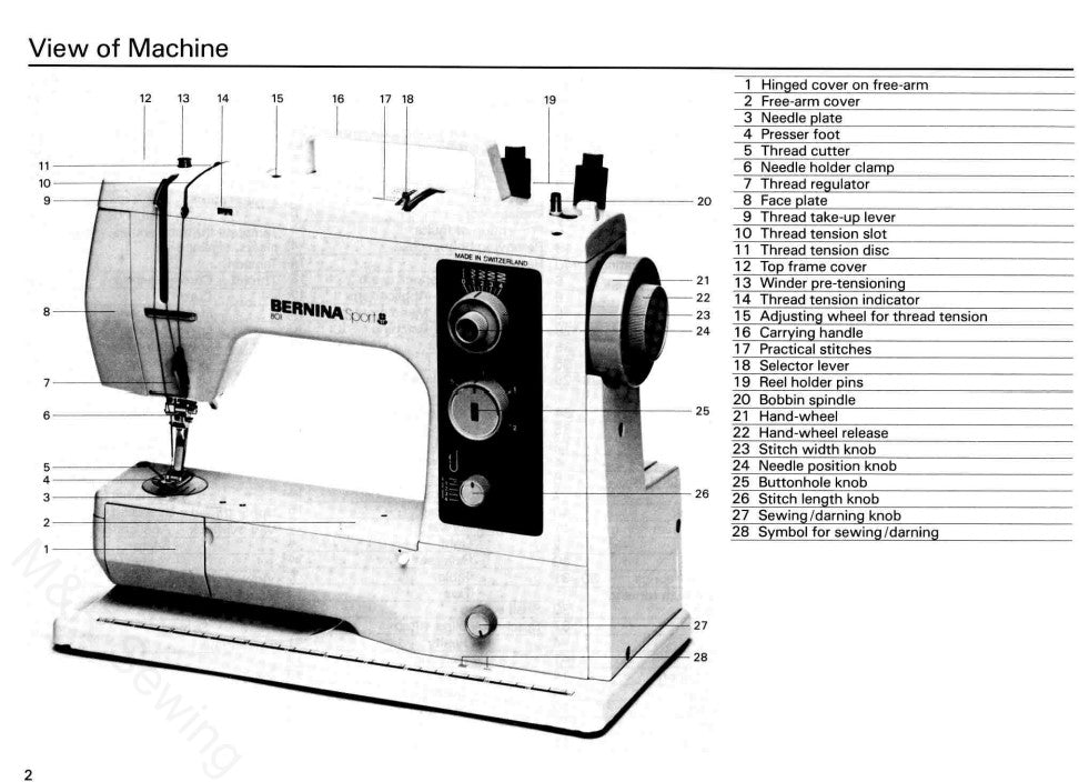 Bernina 801 Sport/802/803 Instruction Manual