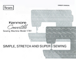 Kenmore Convertible Model 1781 Instruction Manual