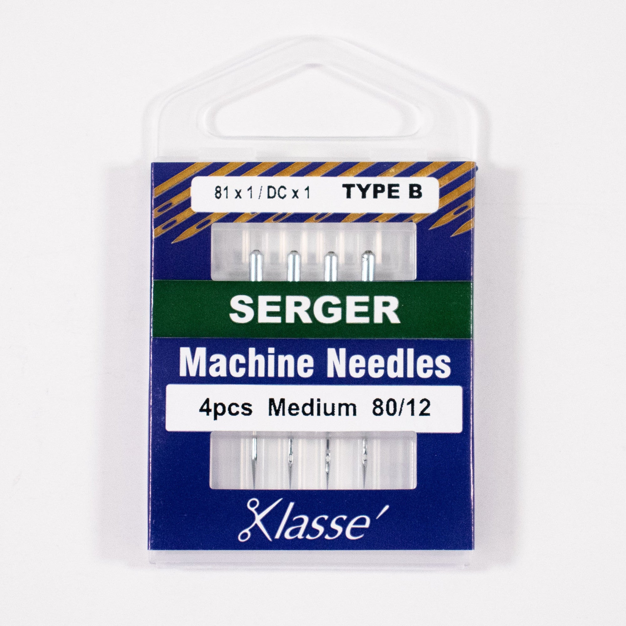 Serger Needle, 81x1/DCx1,Type B, Size 80/12, Pkg.4