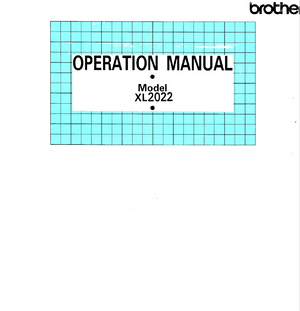 Instruction Manual, XL2022 Brother