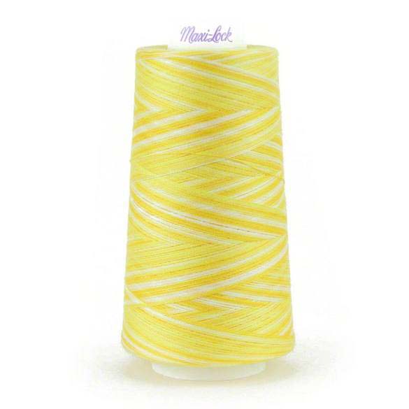 Maxi-Lock Swirls Variegated Thread - Lemon Chiffon