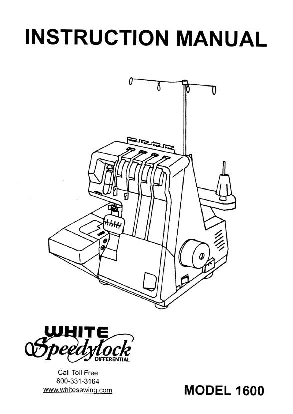 White Speedylock 1600 Instruction Manual