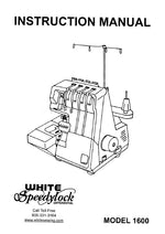 White Speedylock 1600 Instruction Manual