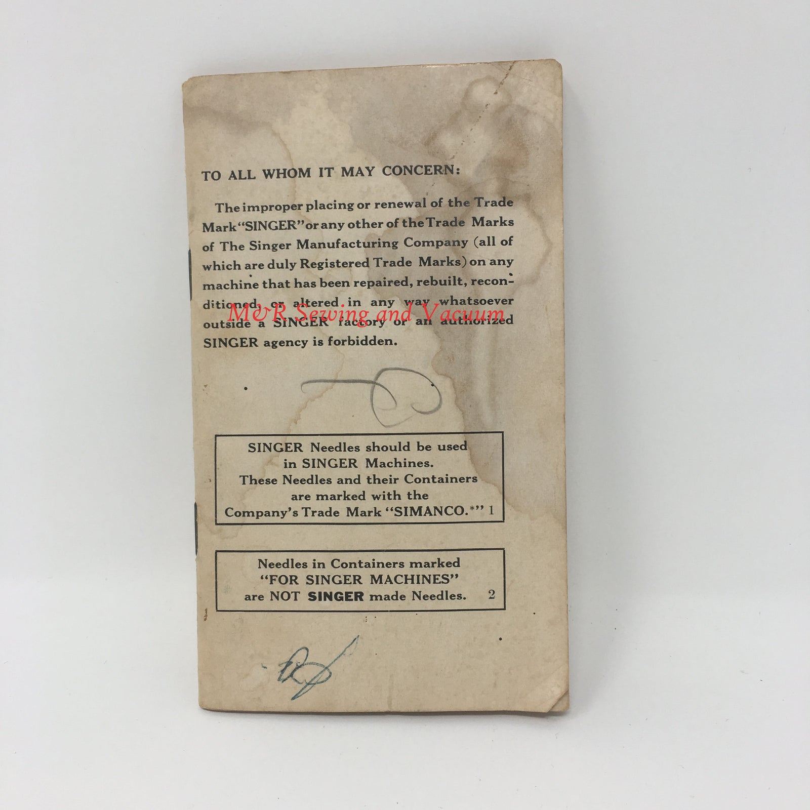 Singer 66 Class Manual