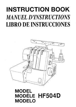 Instruction Manual, Janome HF504D