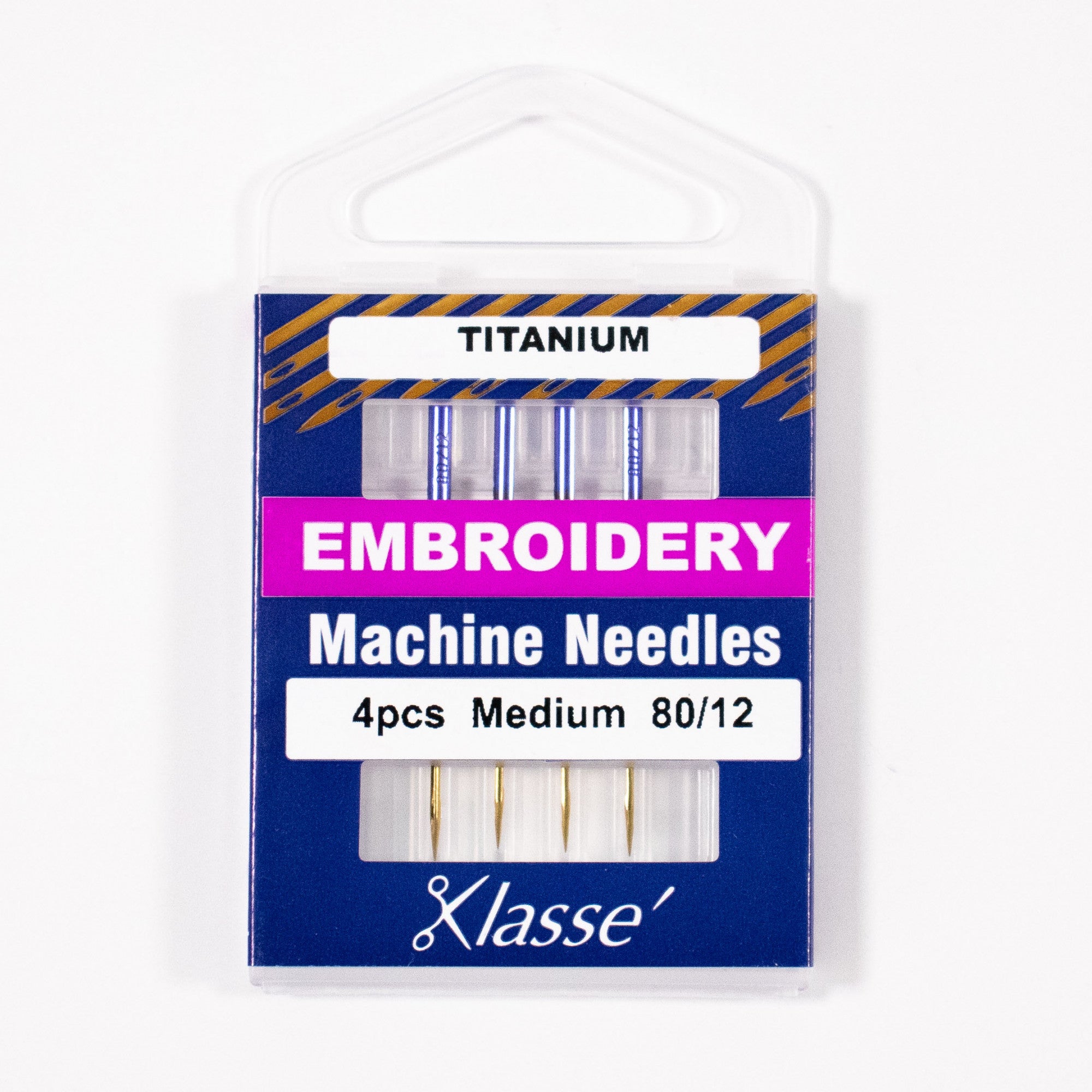 Titanium Embroidery Needle 80/12, Pkg.4