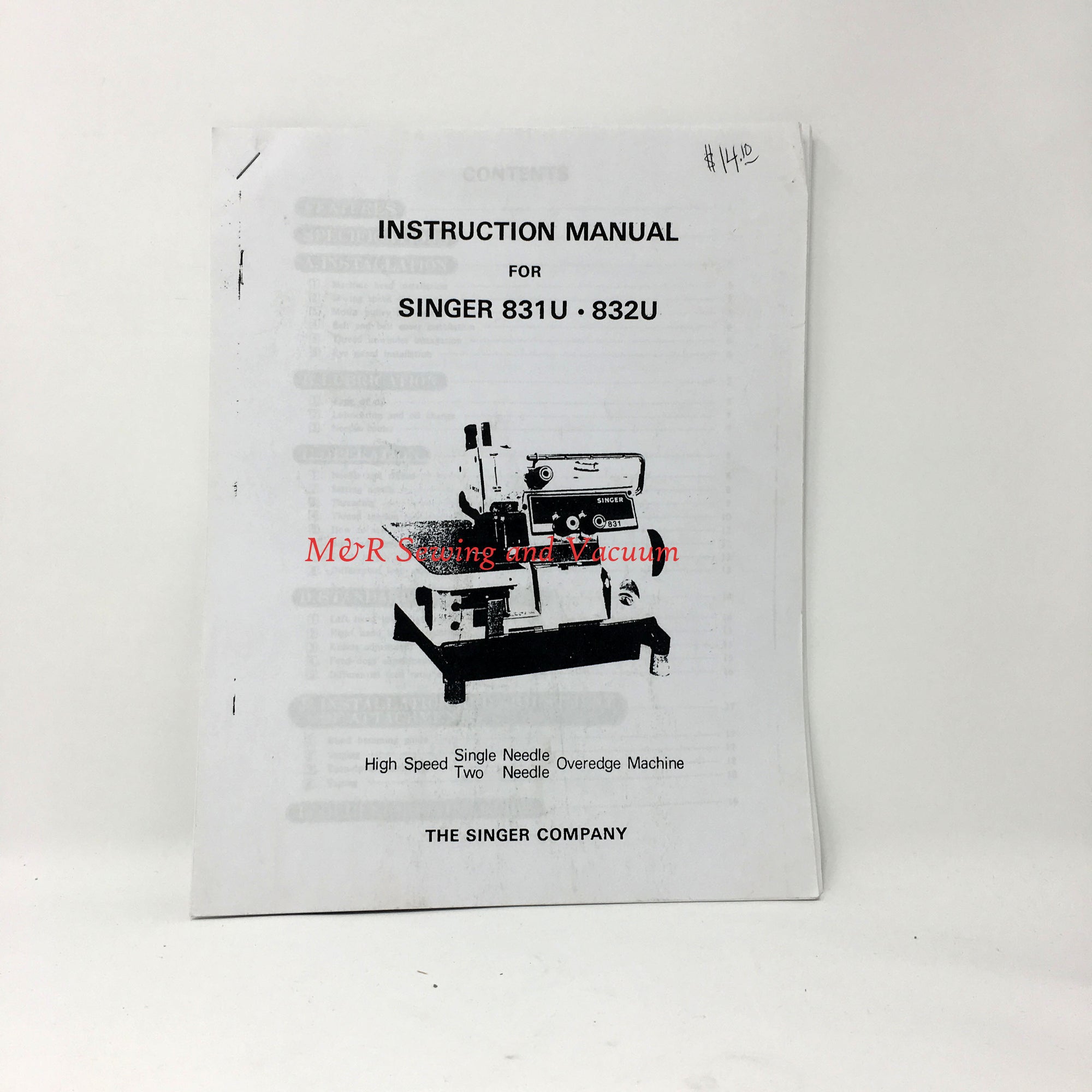 Singer 831U & 832U Manual