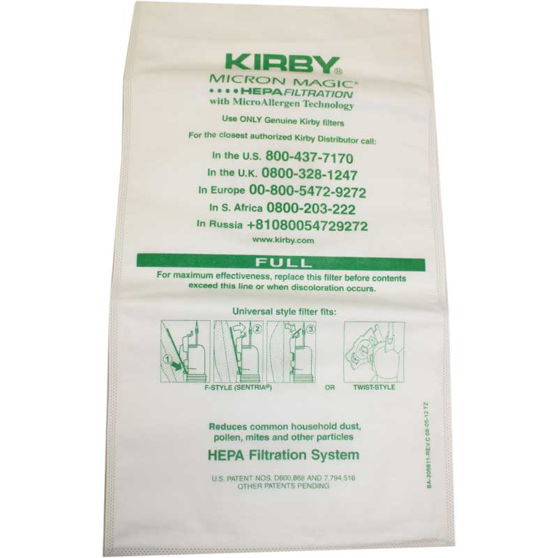 Kirby 3M Allergen Control Bag