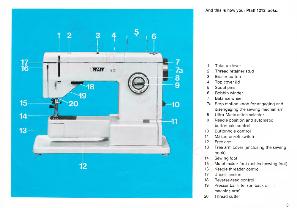 Instruction Manual, Pfaff