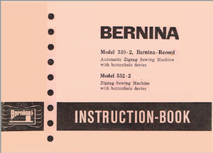 Instruction Book Bernina 530, 532