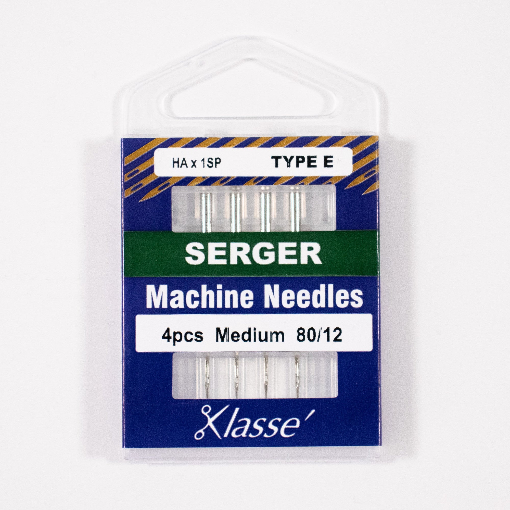 Serger Needle, HAx1SP,Type E, Size 80/12, Pkg.4