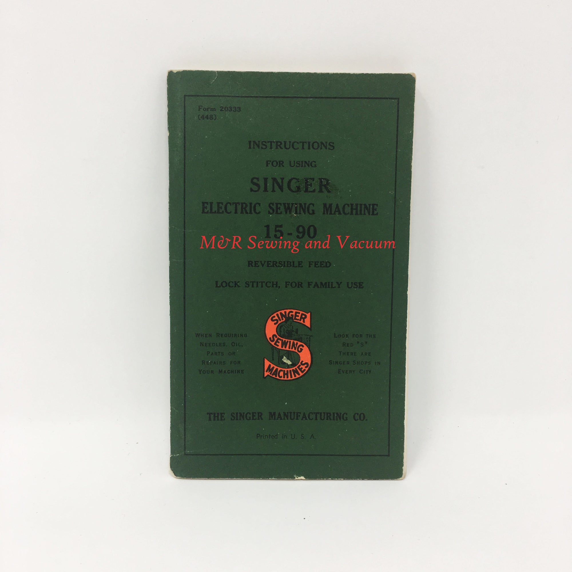Singer 15 Class 90 Manual