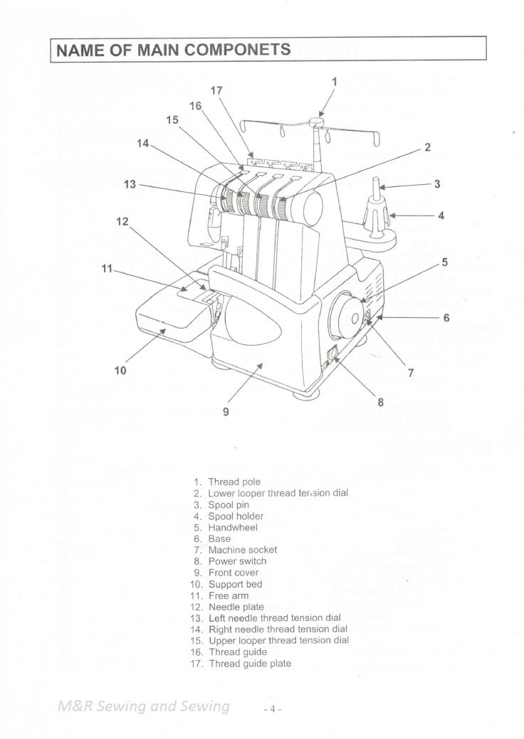 Instruction Manual, White 1634 Serger