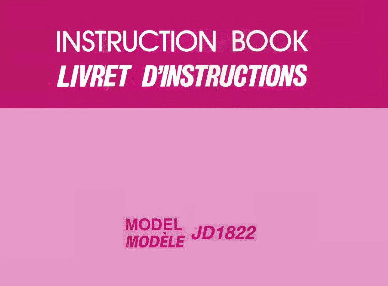 Janome JD1822 Instruction Manual