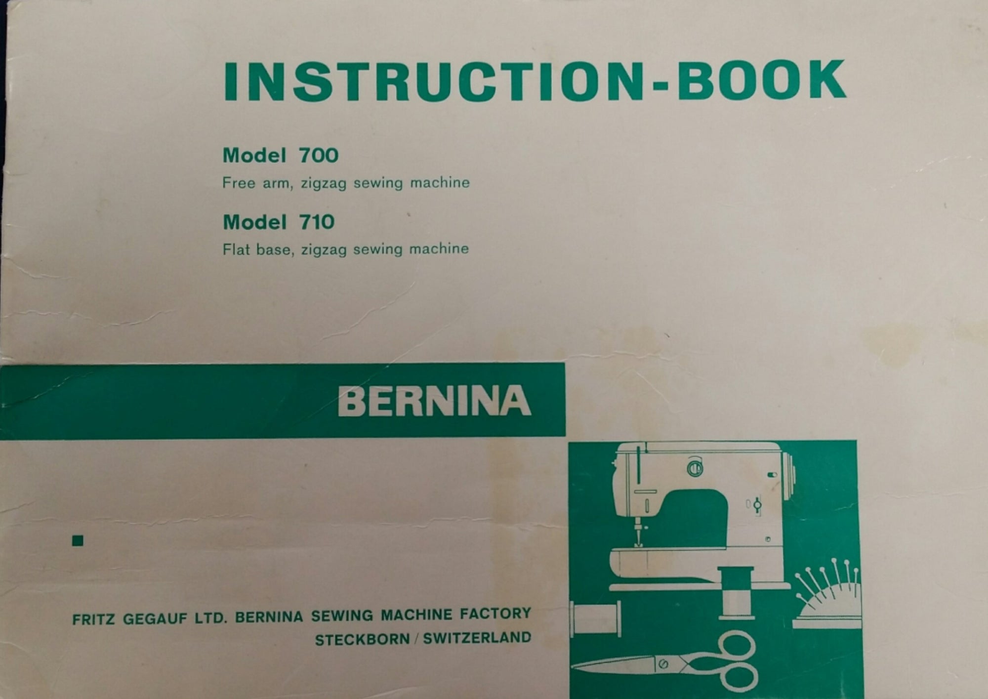 Instruction Book, Bernina 700-710