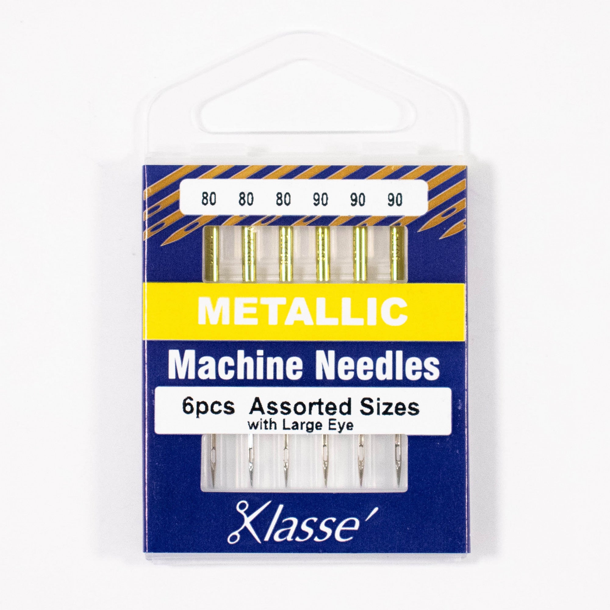 Metallic Needle Asst (x3 ea) 80/12, 90/14, Pkg.6