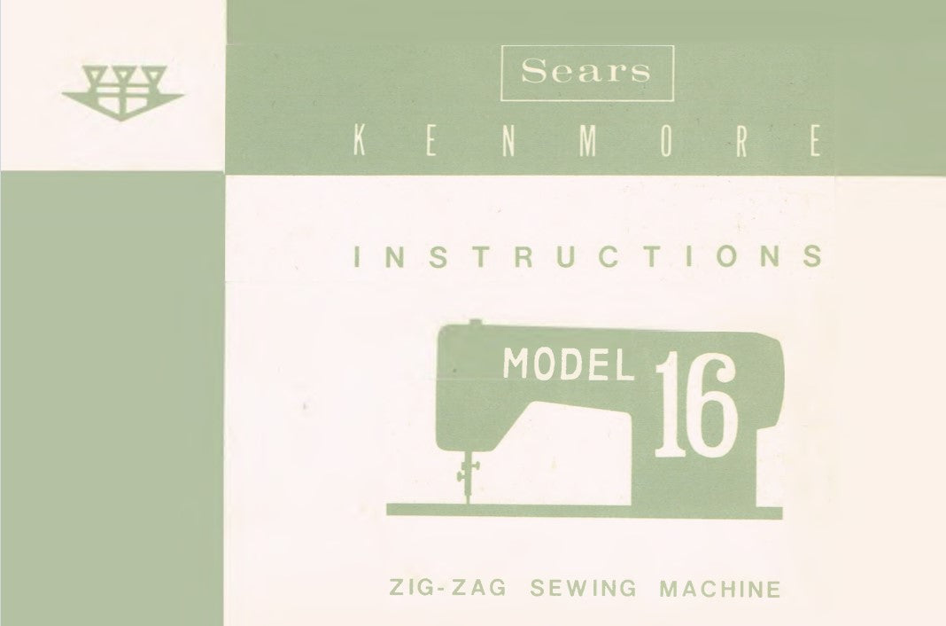 Instruction Manual, Kenmore Model 16
