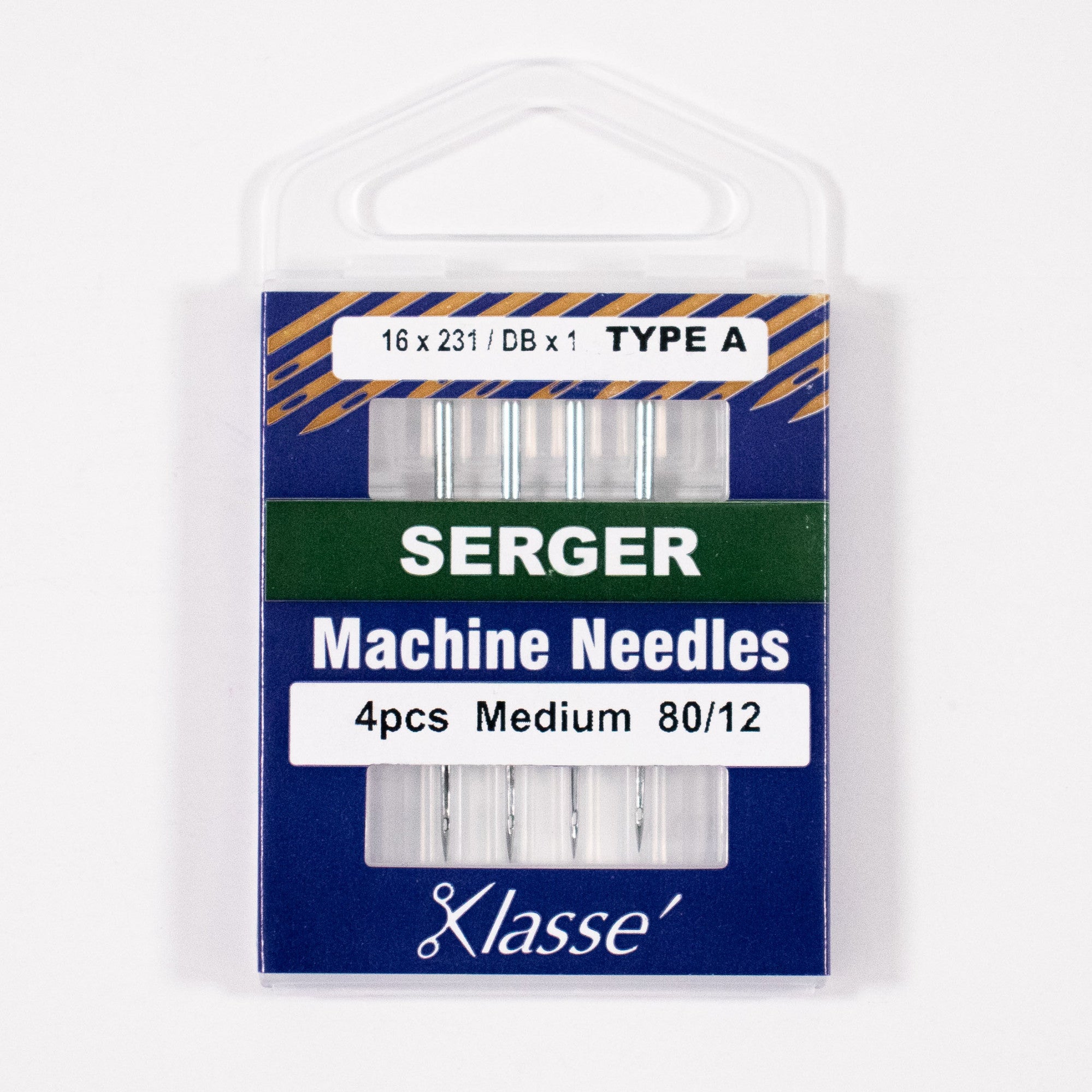 Serger Needle, 16x231/DBx1,Type A, Size 80/12, Pkg.4
