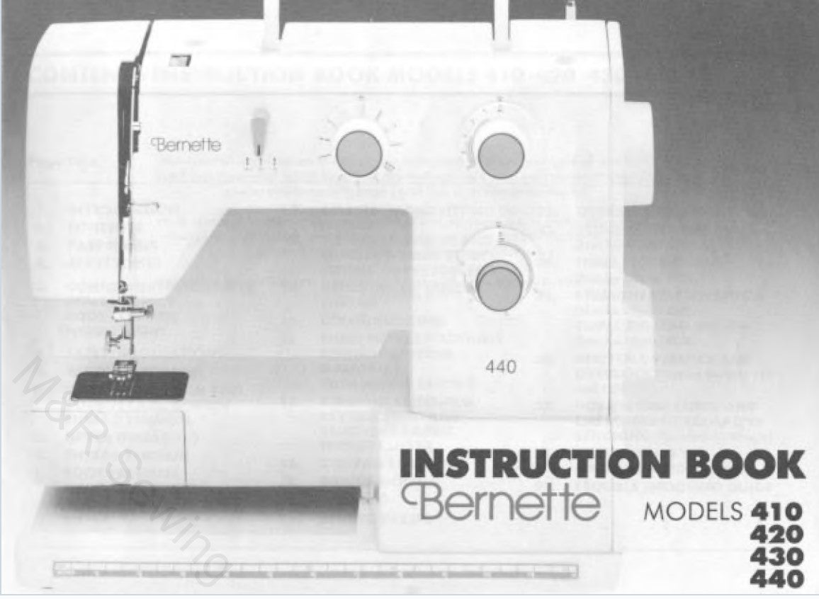 Instruction Manual, Bernette 410