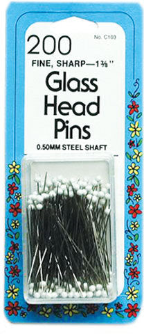 Glass Head Pins