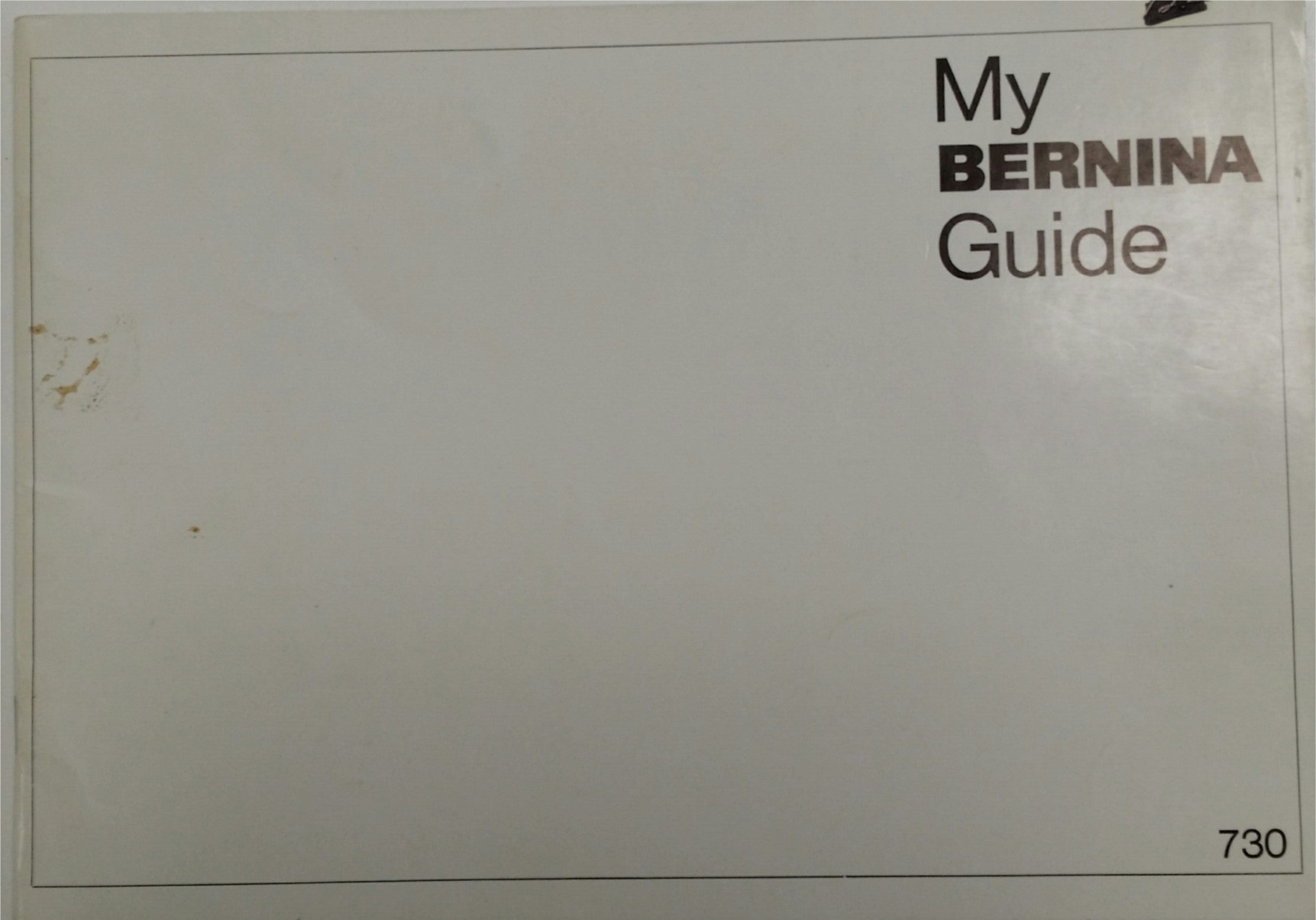 Bernina 730 Instruction Manual