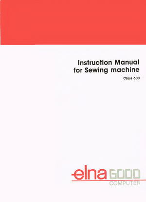 Instruction Book, Elna 6000