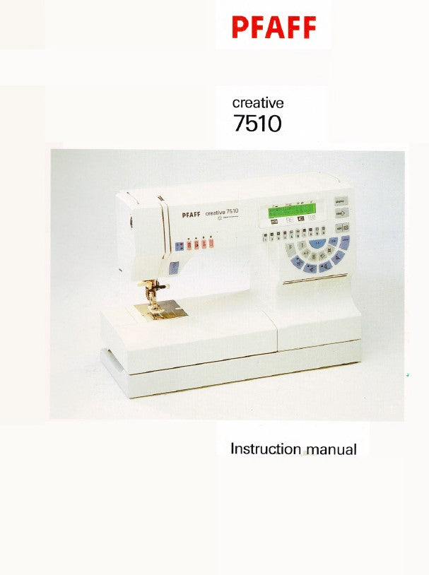 Pfaff 7510 Instruction Manual