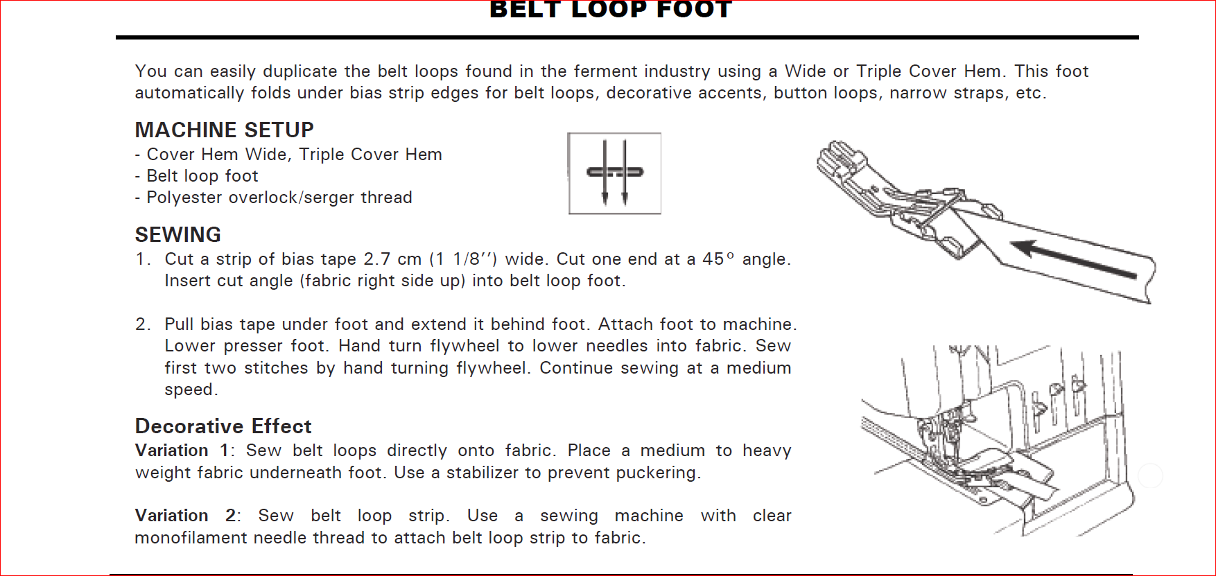 Belt Loop Foot