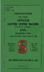 Singer 15-91 Instruction Manual