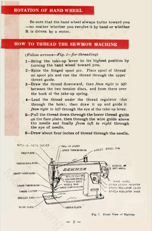 Instruction Manual, SewMor 414
