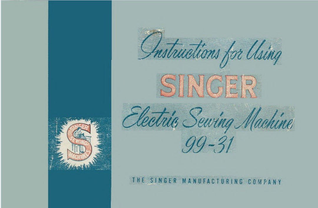 Instruction Manual, Singer 99-31
