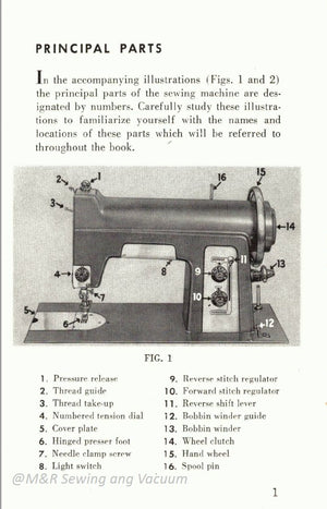 Instruction Manual, White Rotary 277 Series