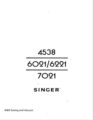 Instruction Manual, Singer 4538